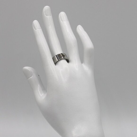 GoT Game of Thrones silver ring band 8mm wide - Picture 3 of 5